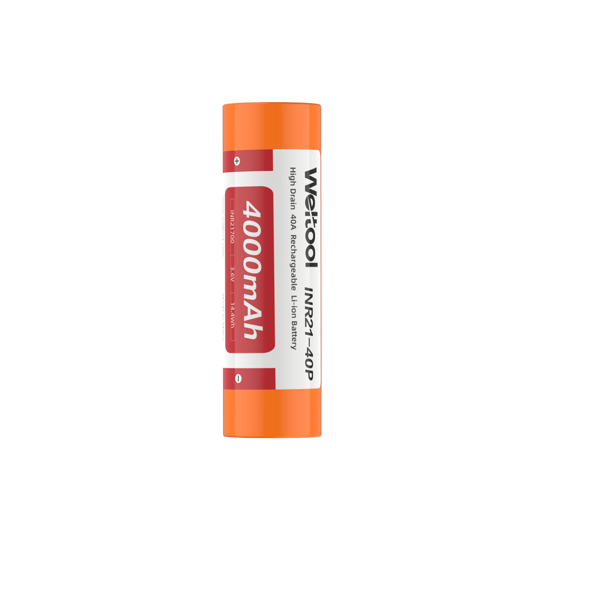 Weltool INR21-40P 4000mAh high drain 21700 Li-ion battery