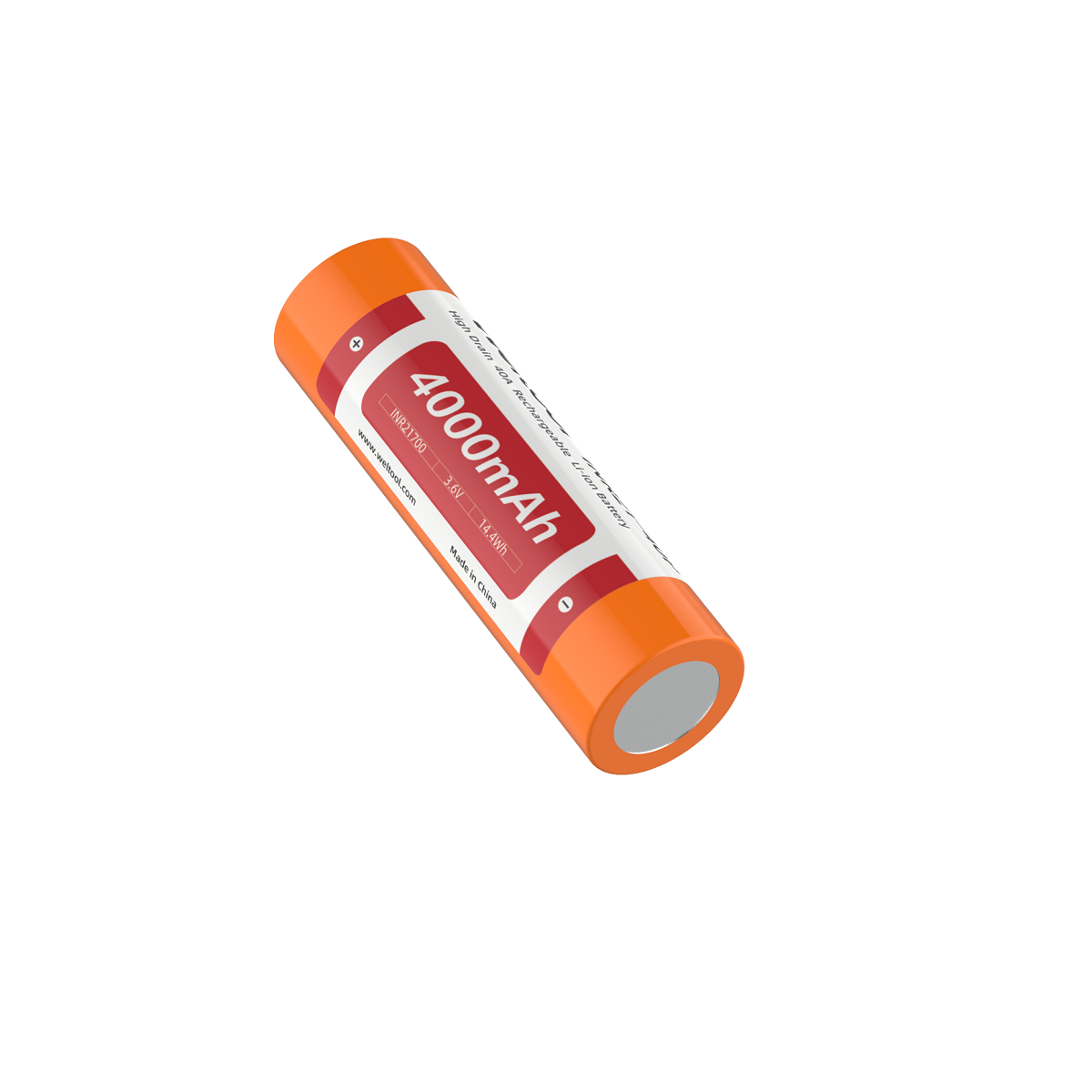 Weltool INR21-40P 4000mAh high drain 21700 Li-ion battery